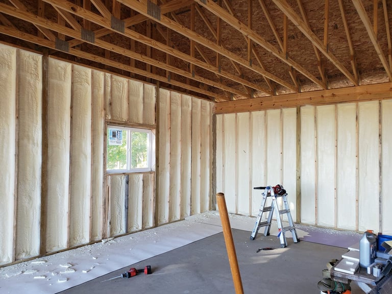 Spray Foam Insulation Jobsite