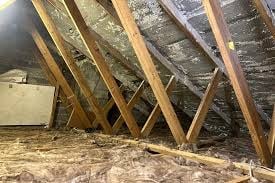 Final result after spray foam removal