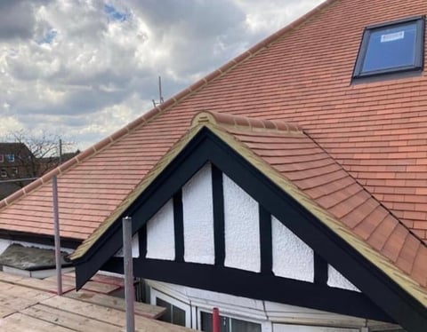Terracotta tile with timber framing