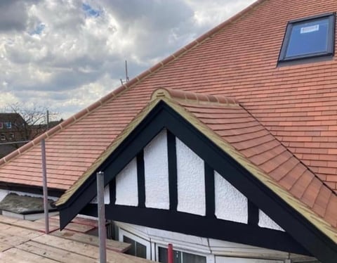 Red tile Tudor style roof