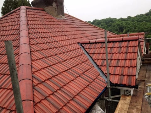 Barrel tile roof